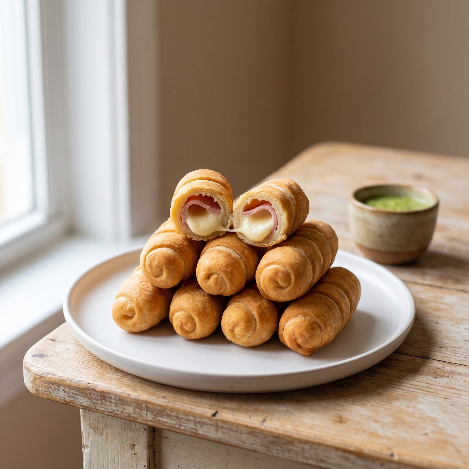 Tequeños de Jamón y Queso (10 Unidades, crudos)